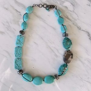 Silpada Turquoise Sterling Chunky Bead Necklace